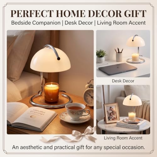 Modern White Candle Warmer Lamp - Image 4