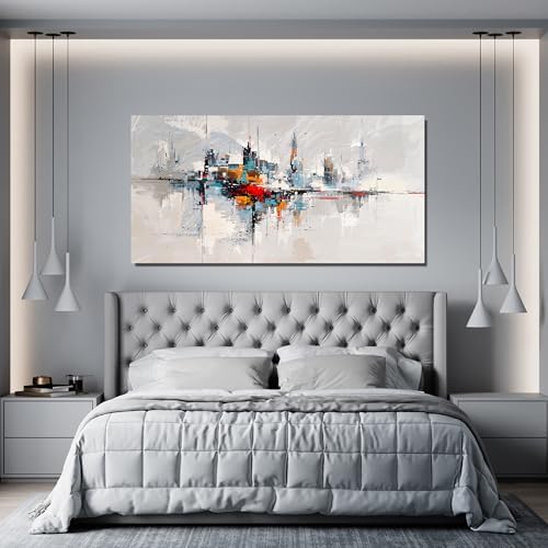 Abstract Wall Art Decor Wall Art Pictures for Living Room Abstract Canvas Art Wall Decor Modern Colorful Wall Art Prints Contemporary City Wall Art Decorations Bedroom Office Home Decor Aesthetic 20" X 40" - Image 6