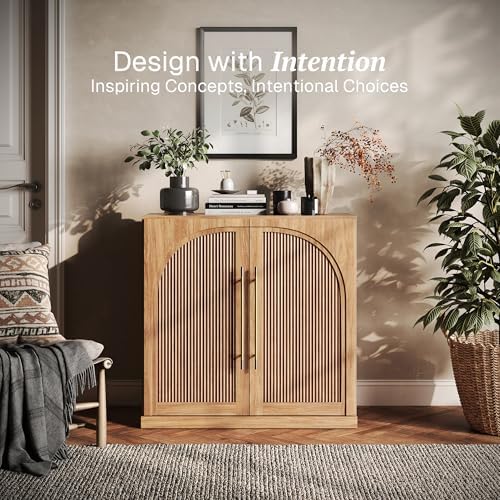 BELLEZE Jagger Sideboard Buffet Cabinet - Camel - Image 3