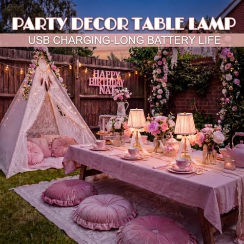 Wedding Cordless Table Lamp Rechargeable, Pink, 4 Pack - Image 3