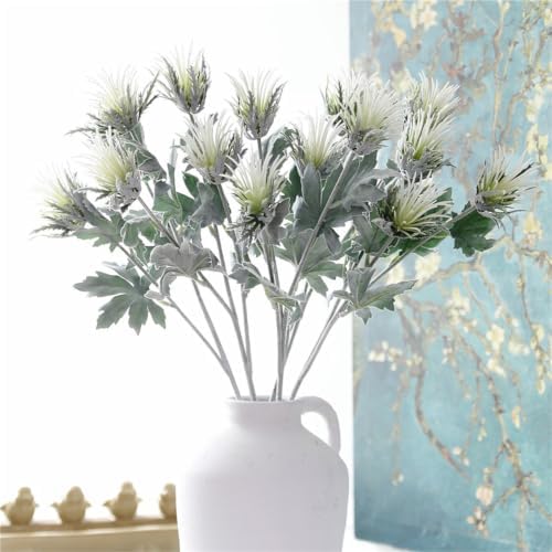 20.9In Artificial Tillandsia Air Plant Stems,6Pcs Faux Chrysanthemum - Image 2