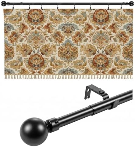 Marsui Quilt Hanger for Wall Display, Round Cap Tapestry Rod 32"-79", Black by Marsui