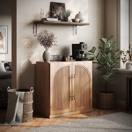 BELLEZE Jagger Sideboard Buffet Cabinet - Camel by BELLEZE