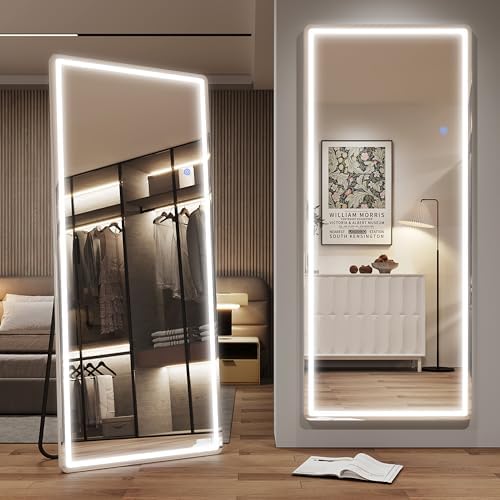 Antok 71"x28" LED Full Length Mirror, Lighted Floor Mirror, Rect - Image 3