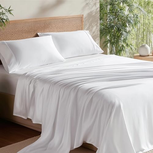 Bedsure PureWoven 100% Rayon Derived from Bamboo, Full Size Sheets, 4 PCS by BEDSURE