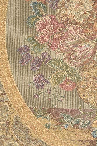 Decorative Floral in Vase Cream Tapestry Wall Hanging 30 x 25 in - Image 3