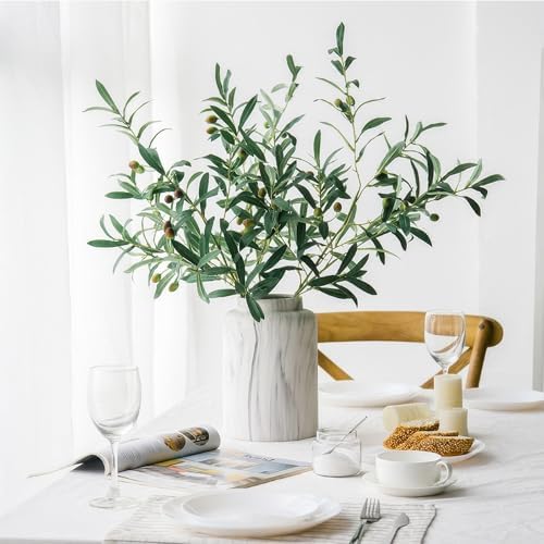 6FT Artificial Olive Tree with Basket&3PCS 18Inch Olive Branches - Image 4