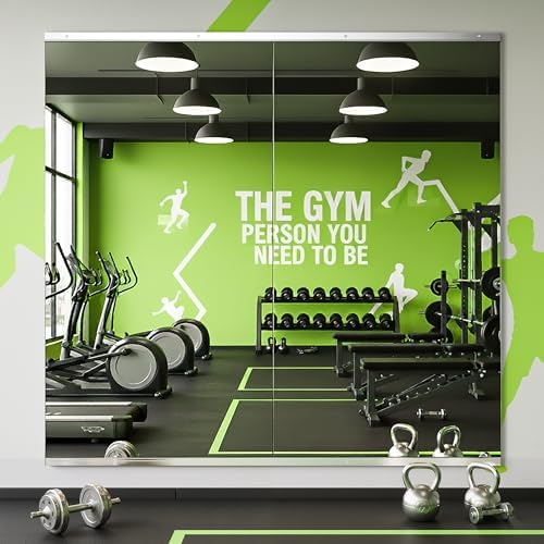 FICTOR Home Gym Mirror for Wall, 54"x30"x2 PCS Workout Mirrors for Home Gym by FICTOR
