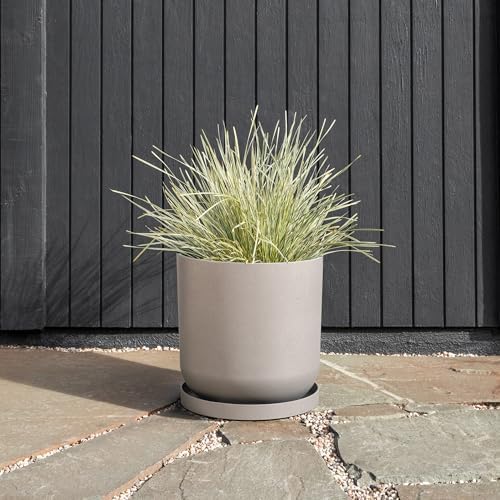 Veradek Mason Series Lima Planter & Drip Tray - Large Round Outdoor Planter - Image 4