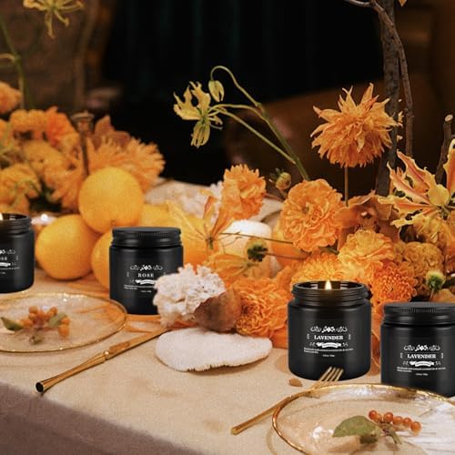 YOROXRG Scented Candles Gifts Set 12 Pack Soy Wax Travel Tin Jar Candles for Home 3.05 OZ for Mom for Christmas, Birthday, Thanksgiving, Mother's Day,Father'Day(Black) - Image 4
