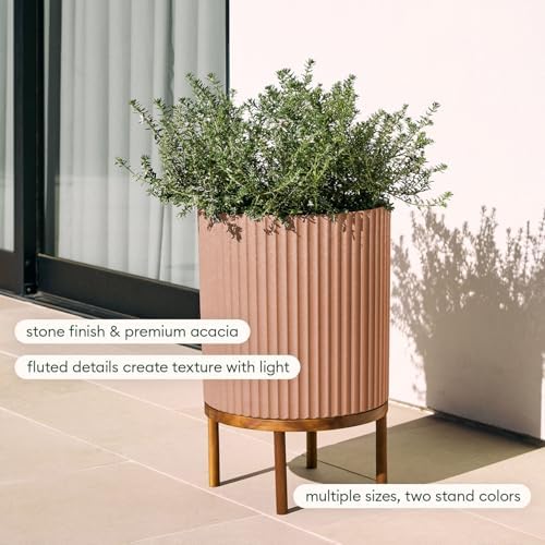 Veradek Demi Series Raised Planter - Round Planter with Stand - Image 4