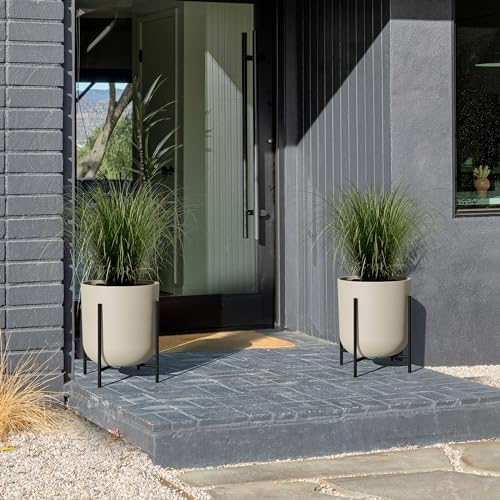 Veradek Mason Series Raised Lima Planter - Round Planter with Stand - Image 7