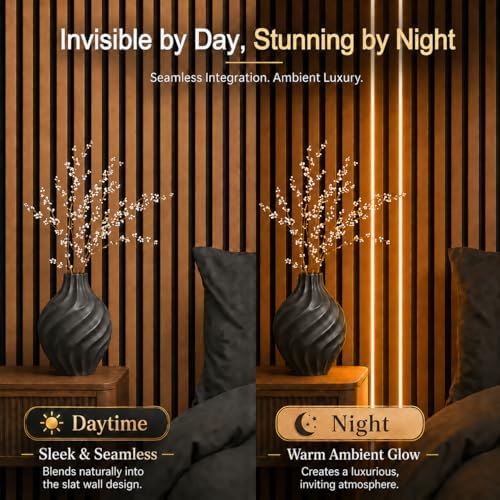 Smart Slat Wall Light Kit, 2 Rolls 10ft LED Groove Lights for 15mm [0.59 in.] Slat Wall Panels, 2700K-5000K Tunable White, 1%-100% Dimmable, App & Voice Control, Cuttable Accent Lighting - Image 4