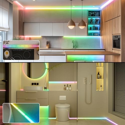 20FT COB RGB+IC LED Strip Lights, IP67 Outdoor 24V RGB LED Lights - Image 2