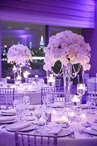 WGV Trumpet Glass Vase Bulk, Open Width 8", Height 23.5", Clear Large Floral Planter Centerpiece, Wedding Event Home Decor, 2 Pieces (VTV0824) - Image 7
