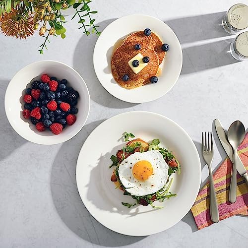 Gibson Home Zen Buffet Round 12 Piece Porcelain Chip and Scratch Resistant Dinnerware Plates and Bowls Set, Scratch & Chip Resistant - Image 2