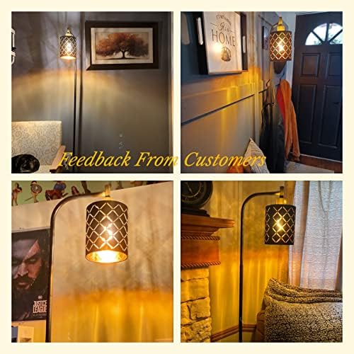 Gothic Floor Lamp with Laser-Cutout Lampshade, LED Standing Lamp for Living Room & Bedroom, 67 Inch Black Arc Modern Farmhouse Lamp with Foot Switch, E26 Base Socket, Perfect for Magic Decor Lamps - Image 6