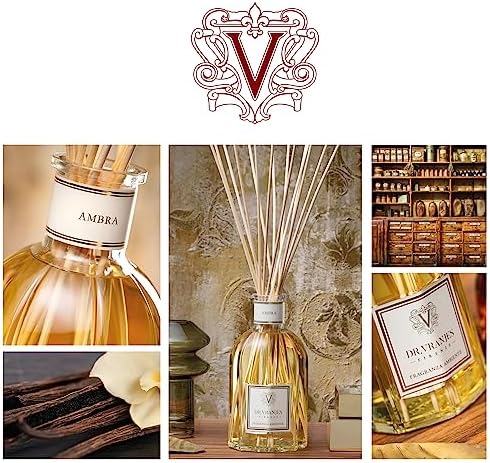 Dr. Vranjes - Ambra 250 ml Diffuser + Double Pack of White Sticks (3 Pieces Bundle)- Luxury Home Fragrance, Made in Italy, Main Scent: Oriental, Olfactory Pyramid: Amber, Patchouli, Sandalwood - Image 3