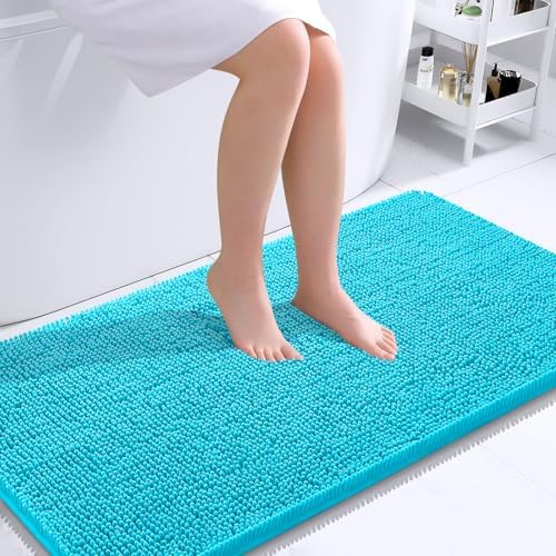 OLANLY Bathroom Runner Rugs 40x24, Extra Soft Absorbent Chenille Bath Rugs by OLANLY