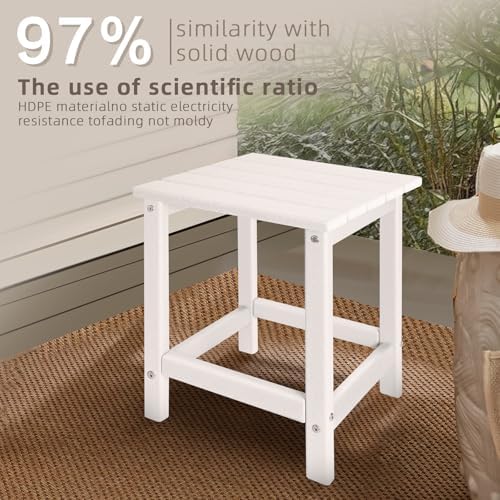 GARDENSTAR Outdoor Side Tables Adirondack, HDPE Small Table for Patio,Outside End Table for Porch, Deck, Pool, Weather Resistant/Easy Maintenance - Image 7