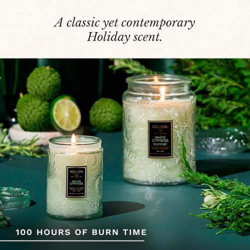 Voluspa White Cypress,Large Candle Jar,18 Ounce,100 Hour Burn Time, & Coconut Wax for Clean Burning,Handcrafted in the USA - Image 5
