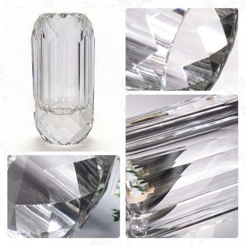 KAMMAK Glass Vase, Transparency Hand Blown Decorative Vase - Image 4