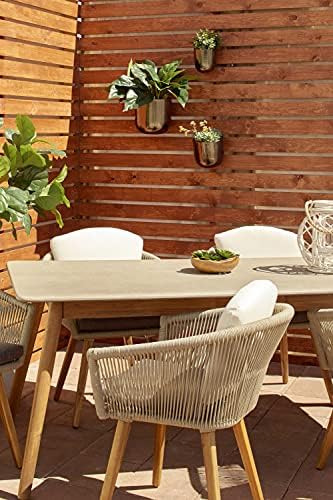 Deco 79 Metal Indoor Outdoor Floating Wall Planter, Set of 3 9", 7", 6"H, Silver - Image 3