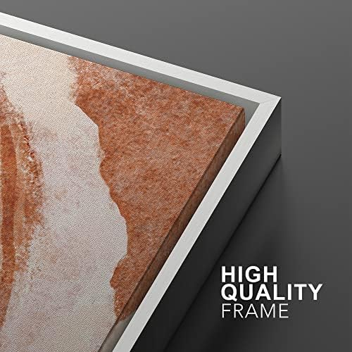SIGNWIN Framed Canvas Print Wall Art Set Orange Closeup Wood Tree Ring Details Nature Wilderness Illustrations Modern Art Rustic Colorful Ultra for Living Room, Bedroom, Office - 16"" x24 x2 White - Image 4