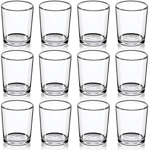 DARJEN Votive Candle Holders Set of 12 - Glass Votives Holder - Clear Floating Tealight Candle Holder Bulk for Table Centerpieces & Wedding Decor by DARJEN