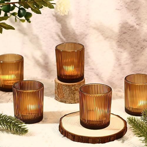 Votive Candle Holders, 36 Pack Amber Candle Holders for Christmas - Image 7