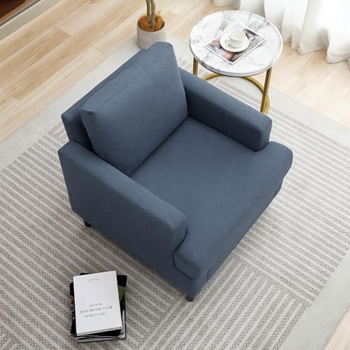 Weture Mid-Century Accent Chair, Blue Grey Armchair Living Room Chairs - Image 5