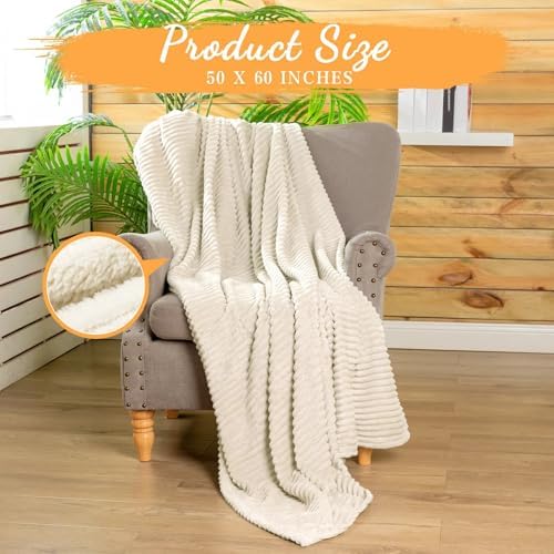 Buryeah 48 Pcs Flannel Blankets Bulk,Fall Outdoor Wedding, Beige - Image 2