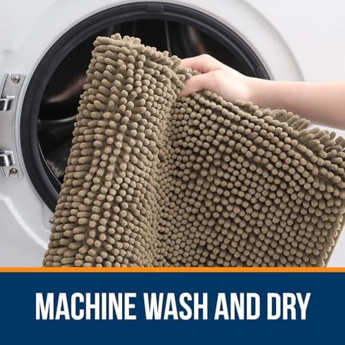OLANLY Large Bathroom Rugs 44x32, Extra Soft Absorbent Chenille Bath Rugs - Image 5