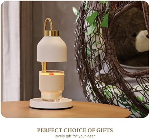 AIKUT Candle Warmer Lamp, with 2 Bulbs,Timer & Dimmer,Compatible with Large Yankee Candle Jars,3 Wick Candles,Height Adjustable Electric Top Candle Melter,White,110-120v - Image 4