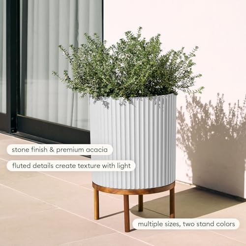 Veradek Demi Series Raised Planter - Round Planter with Stand - Image 4