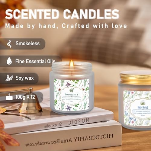 YOROXRG 12 Pack Scented Candles with Added Natural Essential Oils, 3.05oz, Suitable for Various Festivals, Parties, Yoga, and Home Scene - Image 7