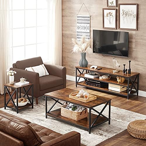 VASAGLE Coffee Table with Storage Shelf, 39.4 x 21.7 x 17.7 Inches - Image 5