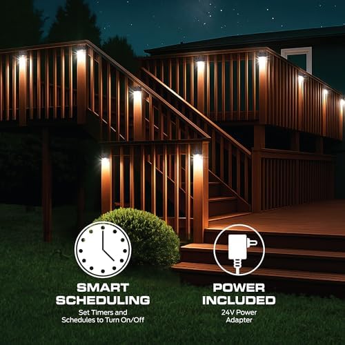 Monster Smart 50ft Deck & Fence Lights, WiFi Color Changing Outdoor LED String Lights, Multi-Color + Warm White, App & Voice Control, Music Sync, Waterproof, Compatible with Alexa & Google - Image 7