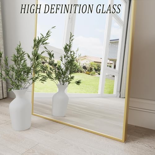 Dewfig Arched Full Length Mirror, 57"X20" Large Full Body Mirror, Gold - Image 6