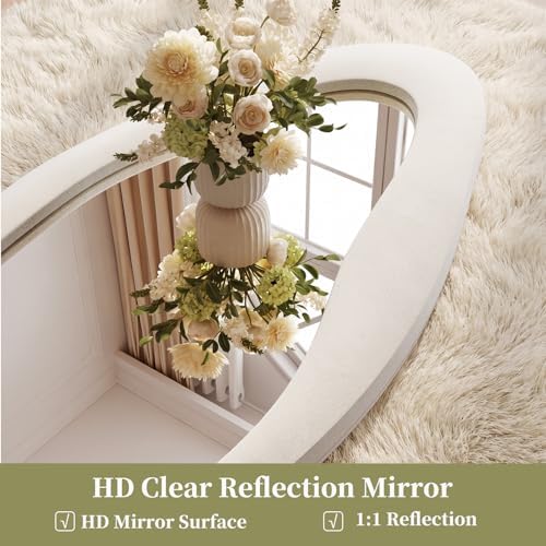 Koonmi Full Length Mirror 71"x30", Irregular Flannel Floor Mirrors - Image 5