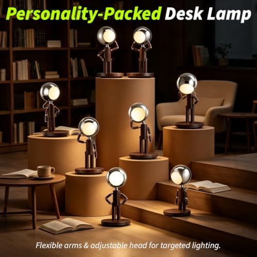 Cordless Table Lamp Wooden Rechargeable Touch Dimming Bedside - Image 5