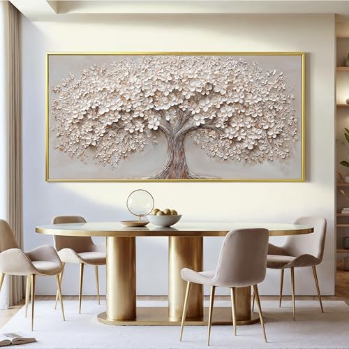 Gold Framed Large Modern Canvas Wall Art Decor Prints Oversized Wall Art Pictures for Living Room Tree of Life Wall Art Prints Artwork for Walls Bedroom Office 29" X 58"Printed Decorative Painting - Image 5