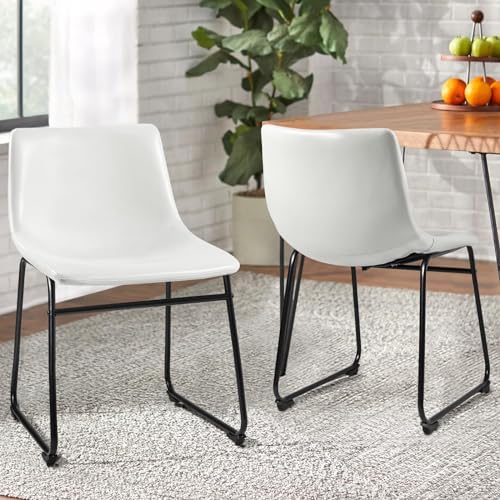 Waleaf Dining Chairs Set of 4, 18" Faux Leather Counter Height Bar Stools - Image 3
