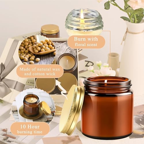 ACITHGL 36 Pcs 4oz Mini Mason Jar Candles Small Scented Candles Bulk Aromatherapy Ideal Souvenir Favors for Wedding Birthday Party (Vanilla, Lilac, Gardenia, Amber) - Image 5