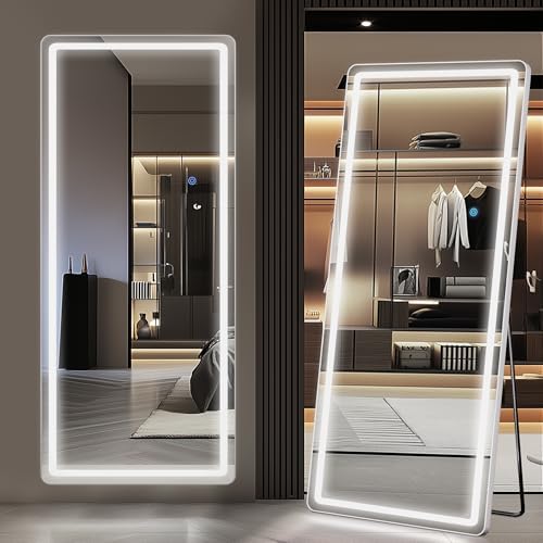Antok 56"x20" LED Full Length Mirror, Lighted Floor Mirror, Rect - Image 2