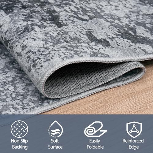 Aelenmu 8x10 Area Rugs for Living Room Washable Bedroom Dining Room Black - Image 4