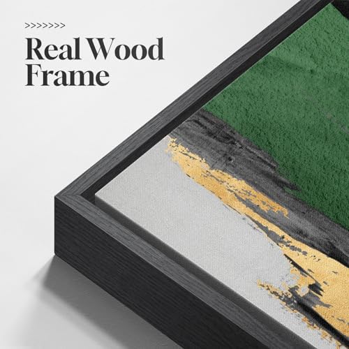 Large Framed Green Abstract Wall Art for Living Room, 3 Piece Set, 24x36 In - Image 6