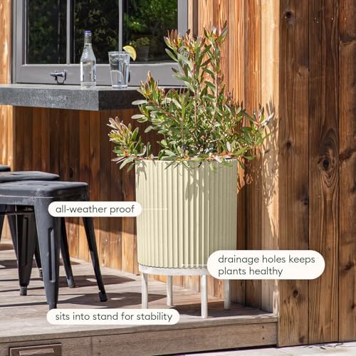 Veradek Demi Series Raised Planter - Round Planter with Stand - Image 7