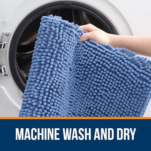 OLANLY Bathroom Rugs 34x21, Extra Soft Absorbent Chenille Bath Rugs - Image 5