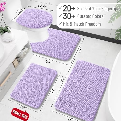 OLANLY Large Bathroom Rugs 44x32, Extra Soft Absorbent Chenille Bath Rugs - Image 2